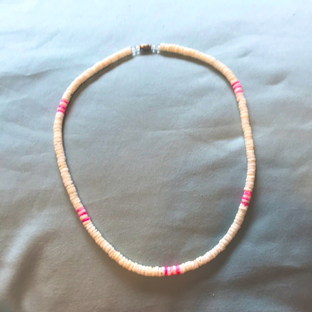 Pink and White Shell Necklace